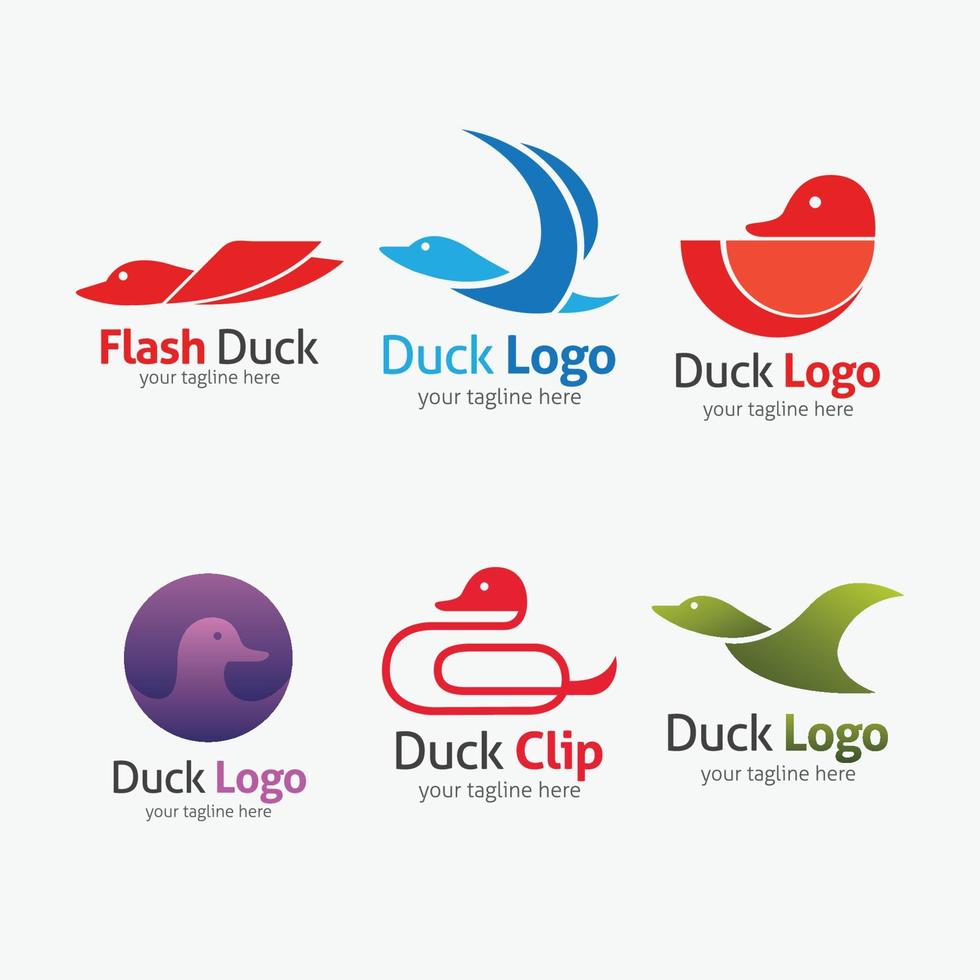 plantilla de diseño de logotipo de pato. ilustración vectorial vector