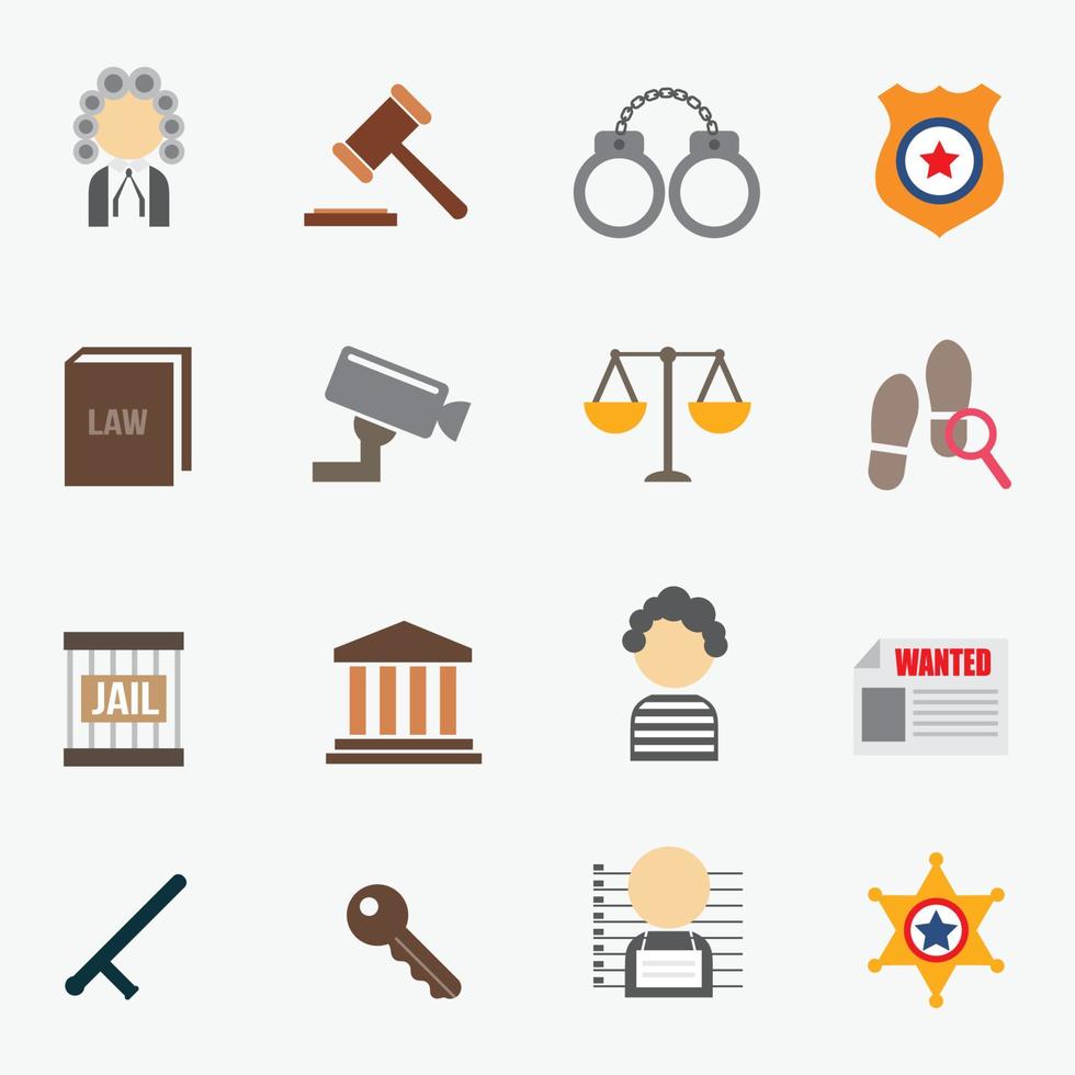 Justice Icon Design Template. Vector Illustration