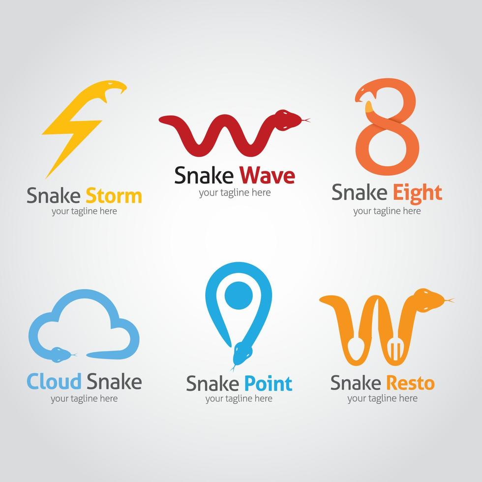 Snake Logo Design Template. Vector Illustration