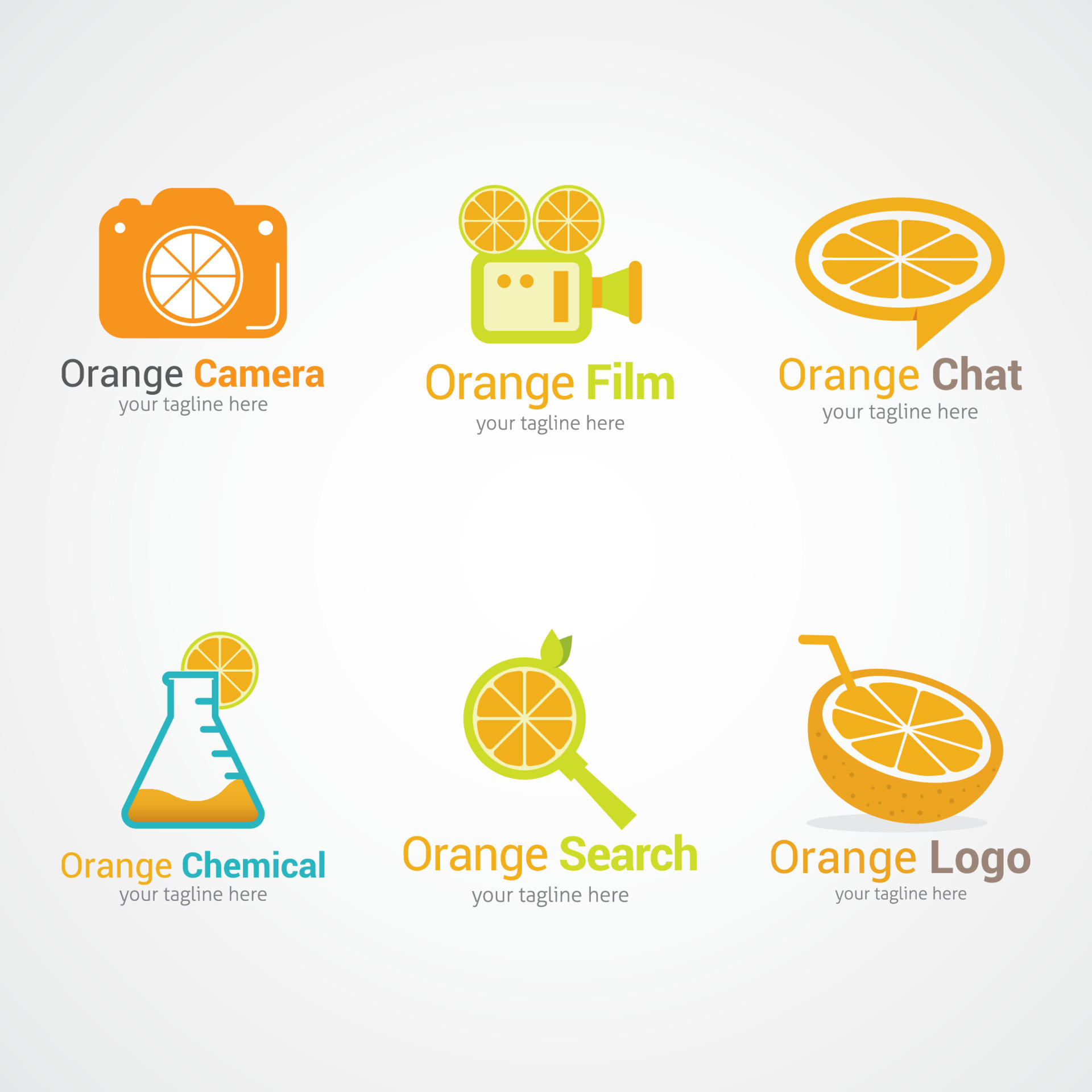 Orange Logo Design Template. Vector Illustration 6301189 Vector Art at