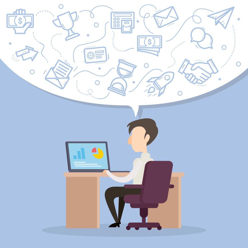 Global Business Concept  Design Template. Vector Illustration