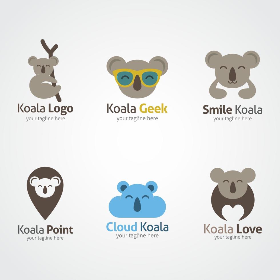 plantilla de diseño de logotipo de koala. ilustración vectorial vector