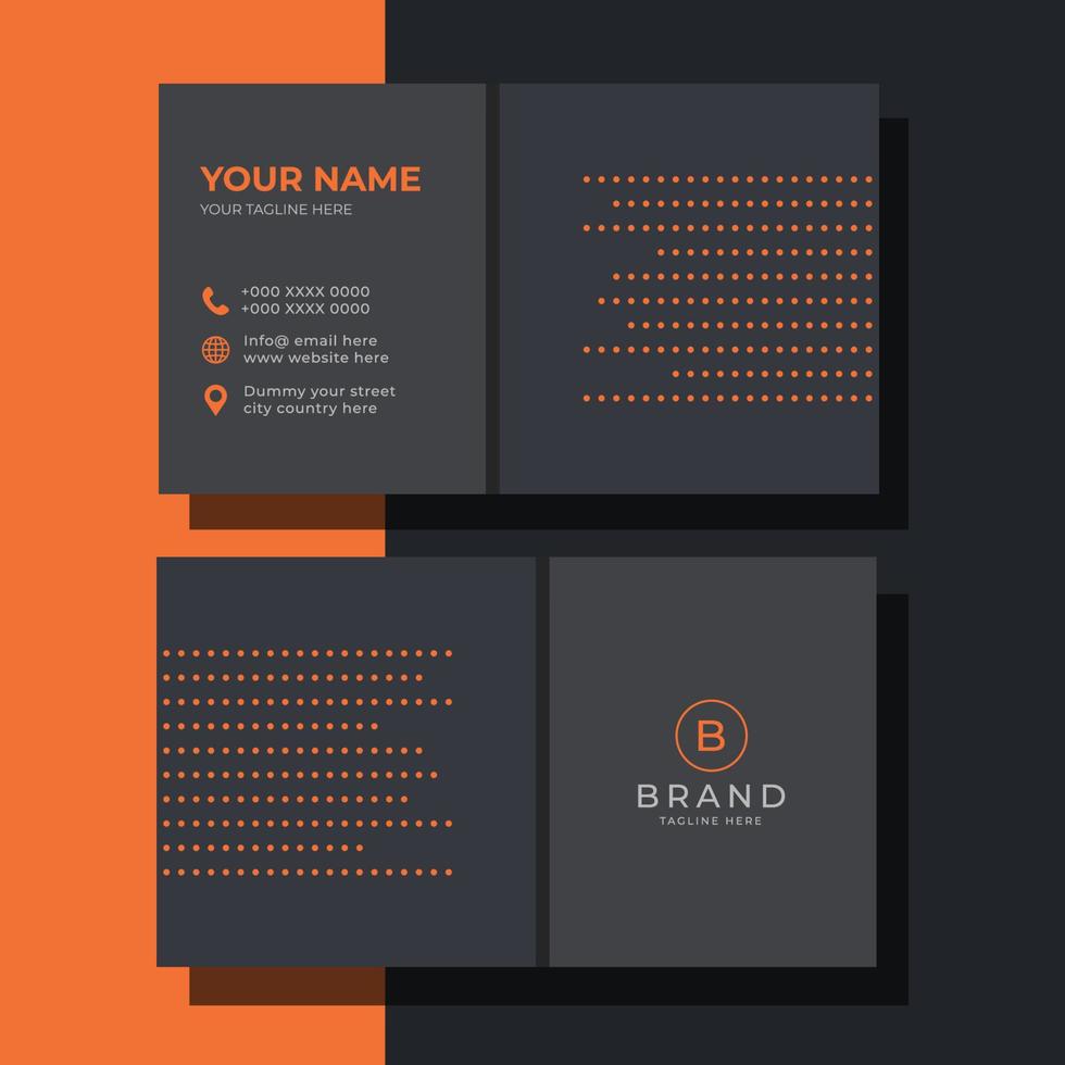 Creative And Minimal Business Card For Musicians vector