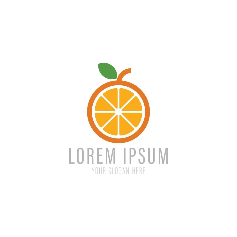 concepto de diseño del logo de la granja naranja. vector