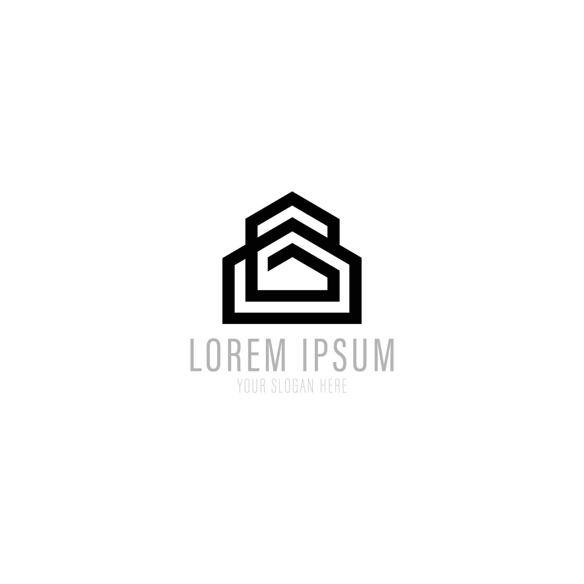 Clean house logo for real estate company. 6301481 Vector Art at Vecteezy