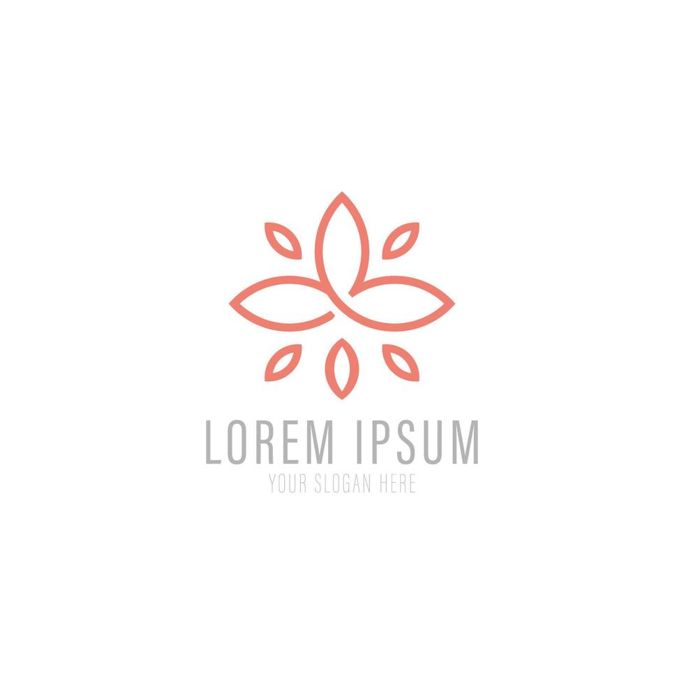 Lotus flower logo vector design.