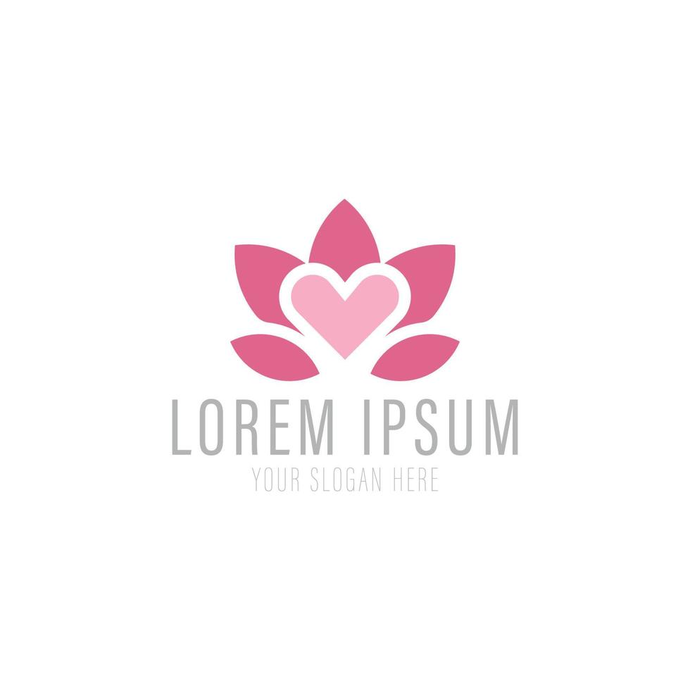 Lotus flower logo vector design.