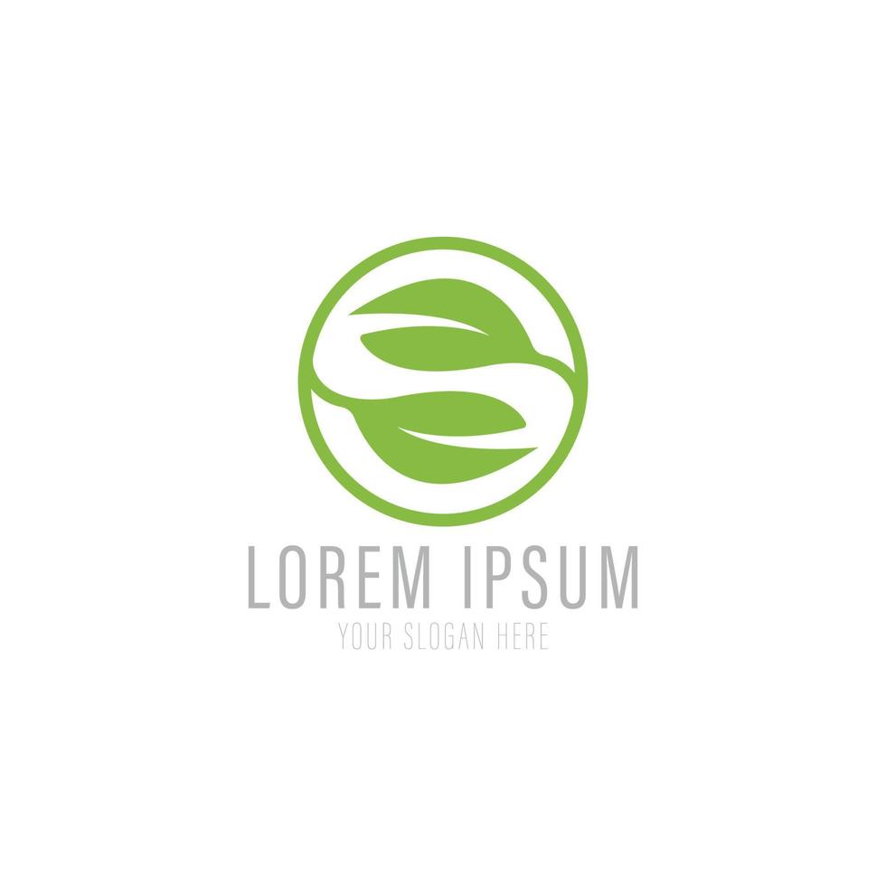 Tree vector icon. Nature leaf vector illustration logo design.