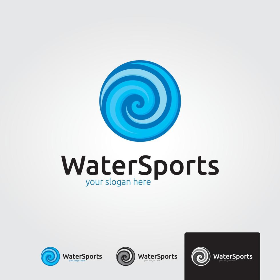 Minimal water sports logo template - vector