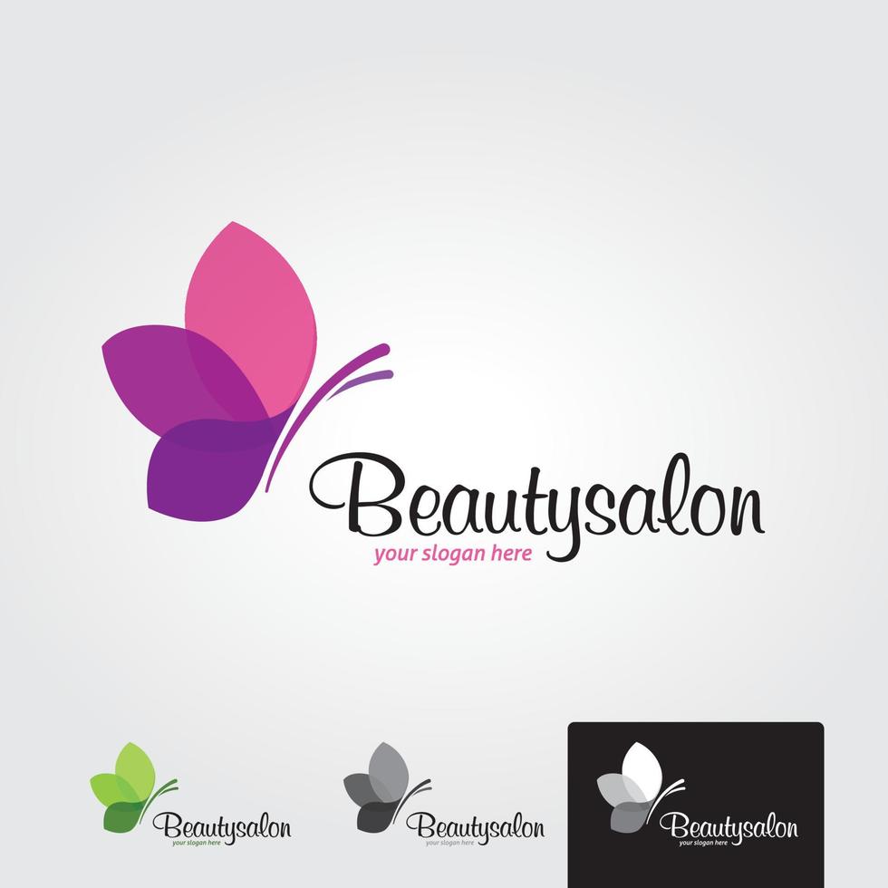 plantilla de logotipo de salón de belleza mínimo - vector