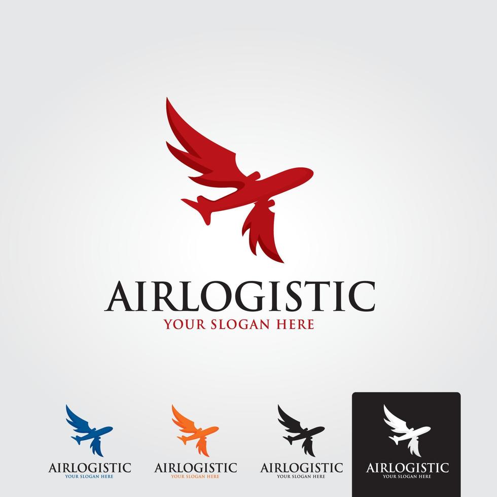 Minimal air logistics logo template - vector