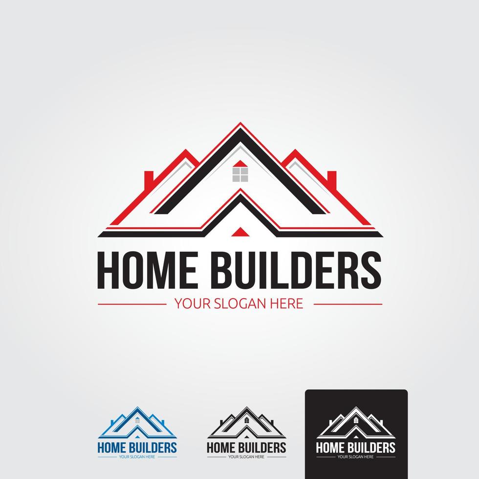 Minimal lhome builder ogo template - vector