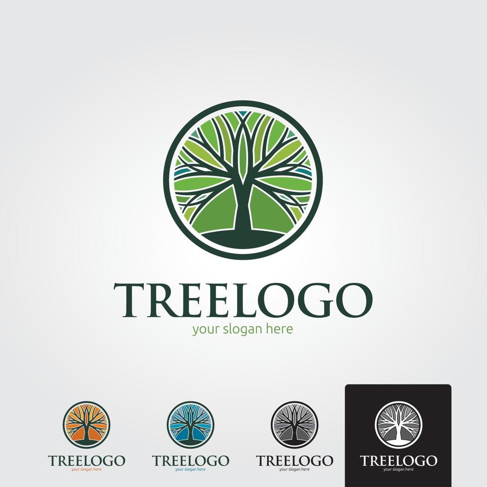 plantilla de logotipo de árbol mínimo - vector