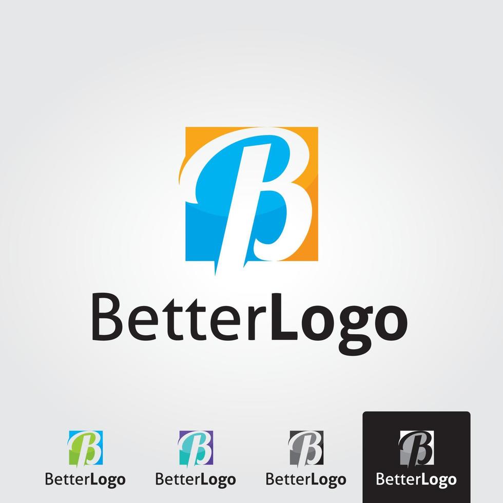 Minimal letter b logo template - vector