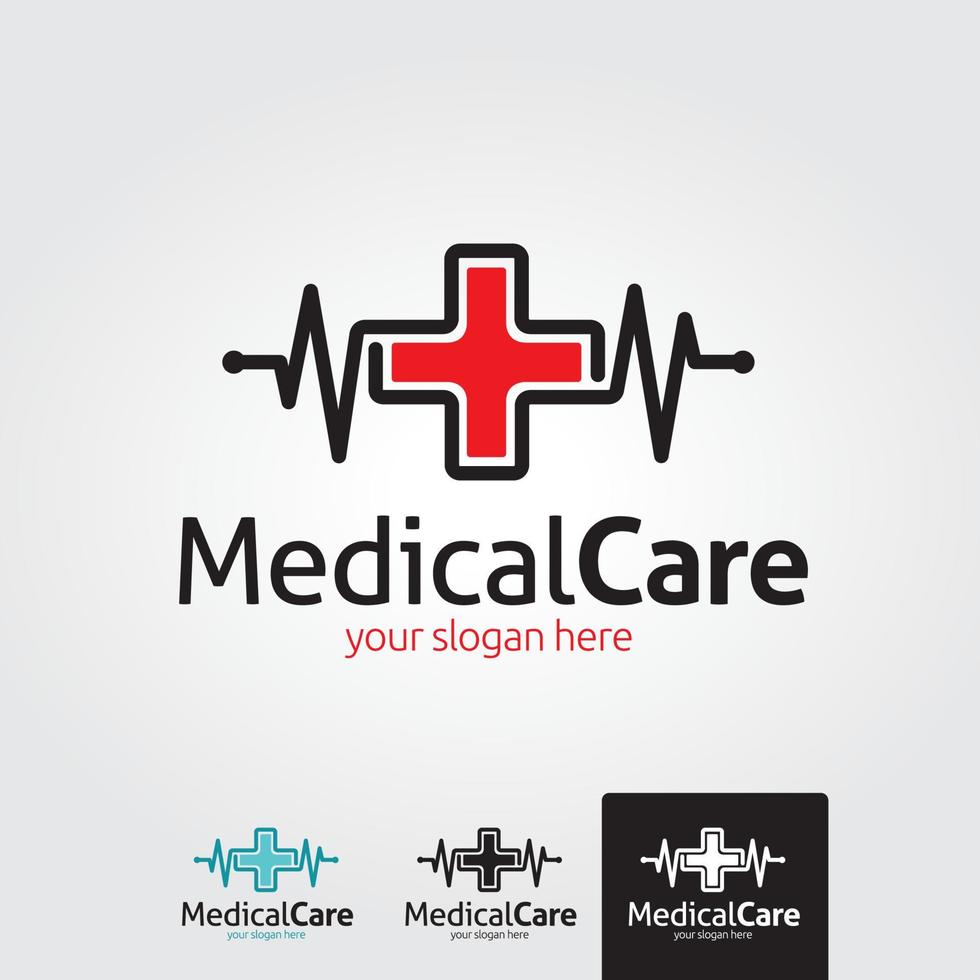 Minimal medical logo template - vector