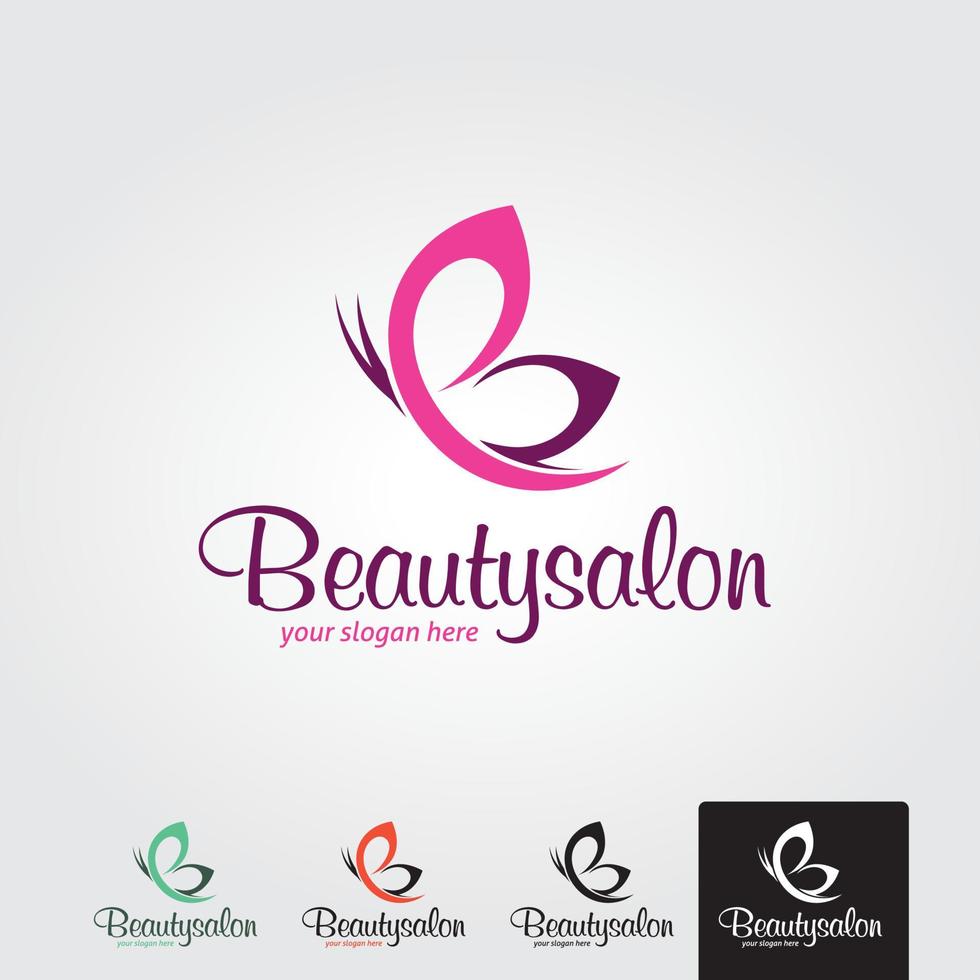Minimal beauty salon logo template - vector
