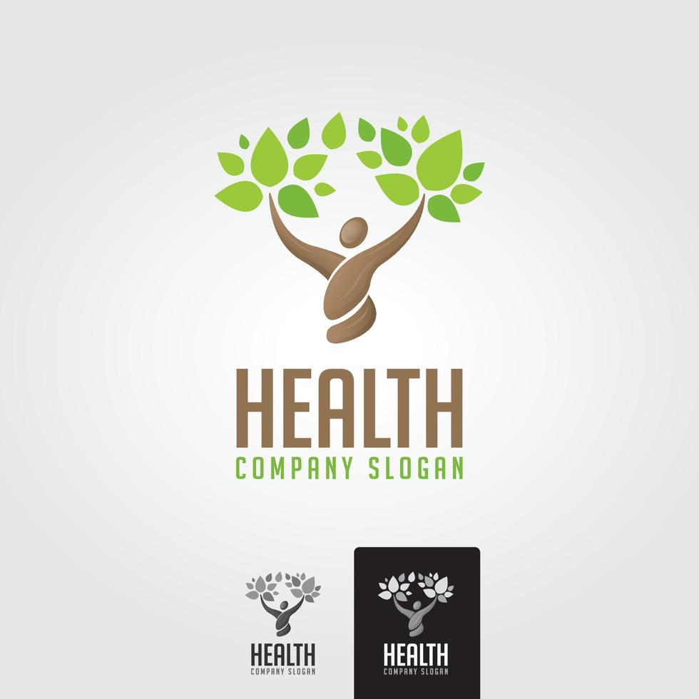 plantilla de logotipo de salud mínima vector