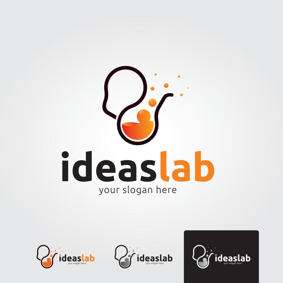 Minimal idea lab logo template - vector