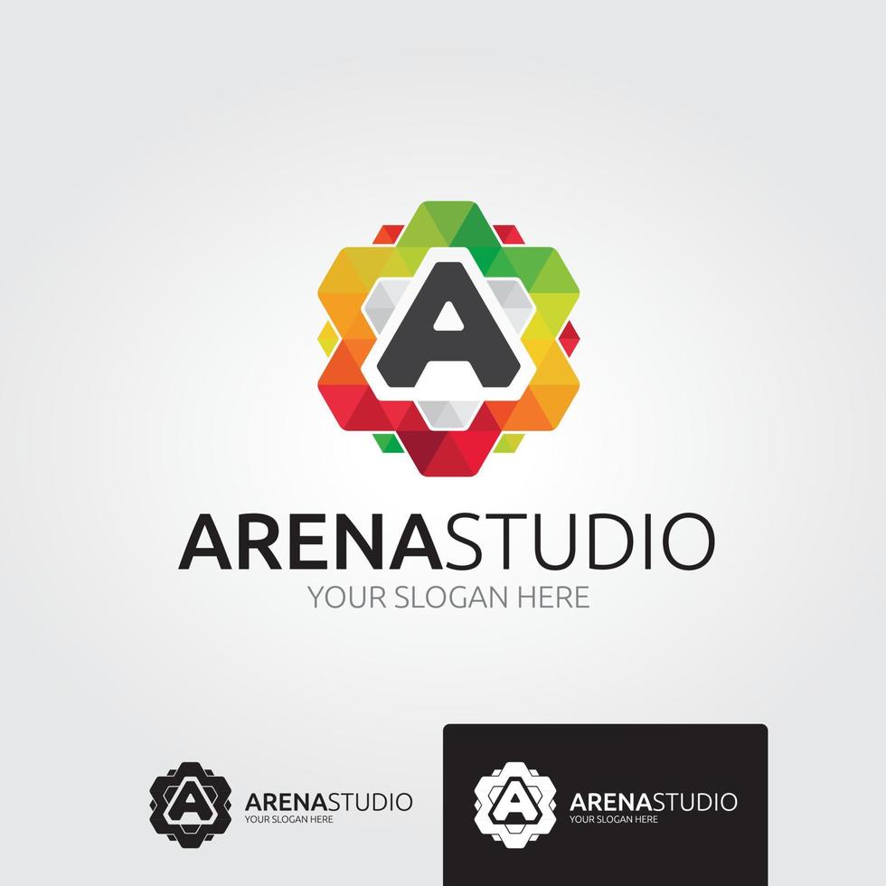 Minimal letter a logo template - vector