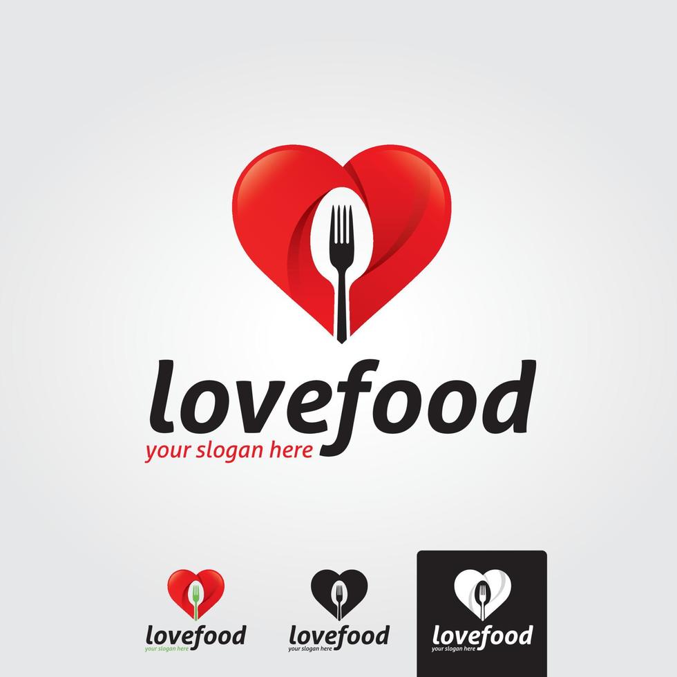 Minimal loce food logo template - vector