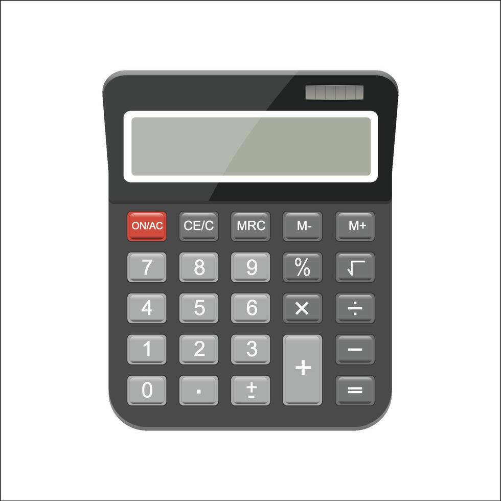 Realistic calculator isolated on white background. Vector EPS10 illustration.