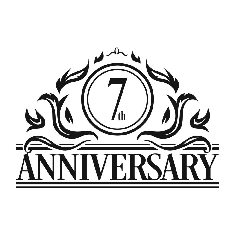 Luxury Anniversary Logo illustration vector