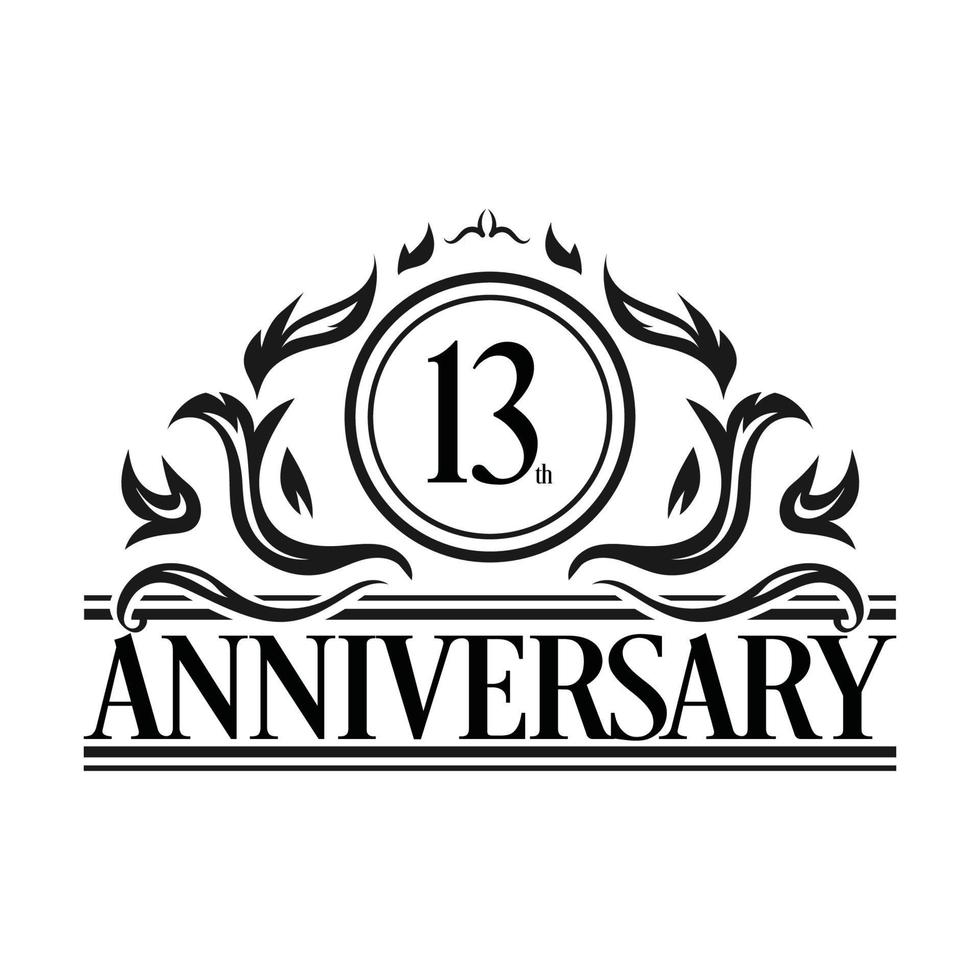 Luxury Anniversary Logo illustration vector
