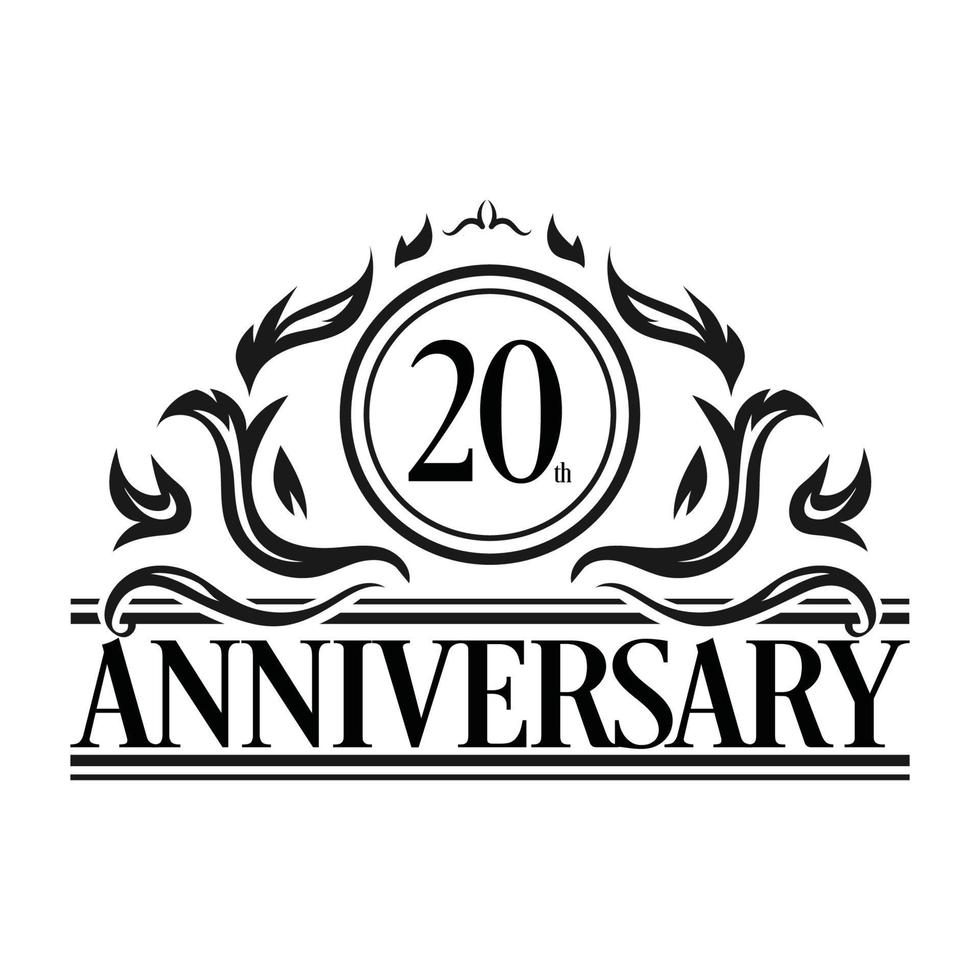 Luxury Anniversary Logo illustration vector