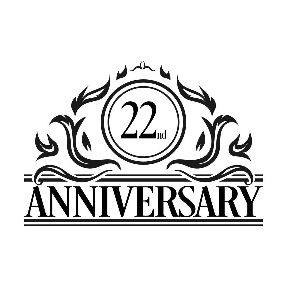 Luxury Anniversary Logo illustration vector