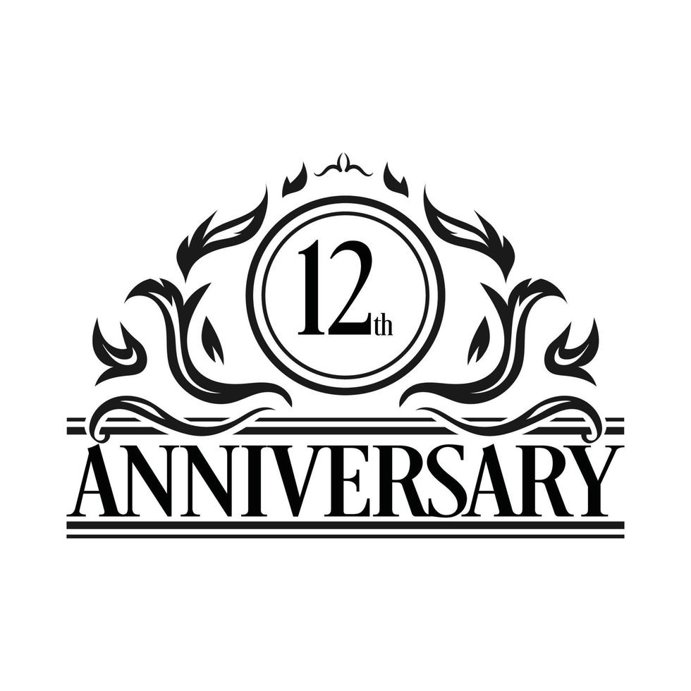 Luxury Anniversary Logo illustration vector