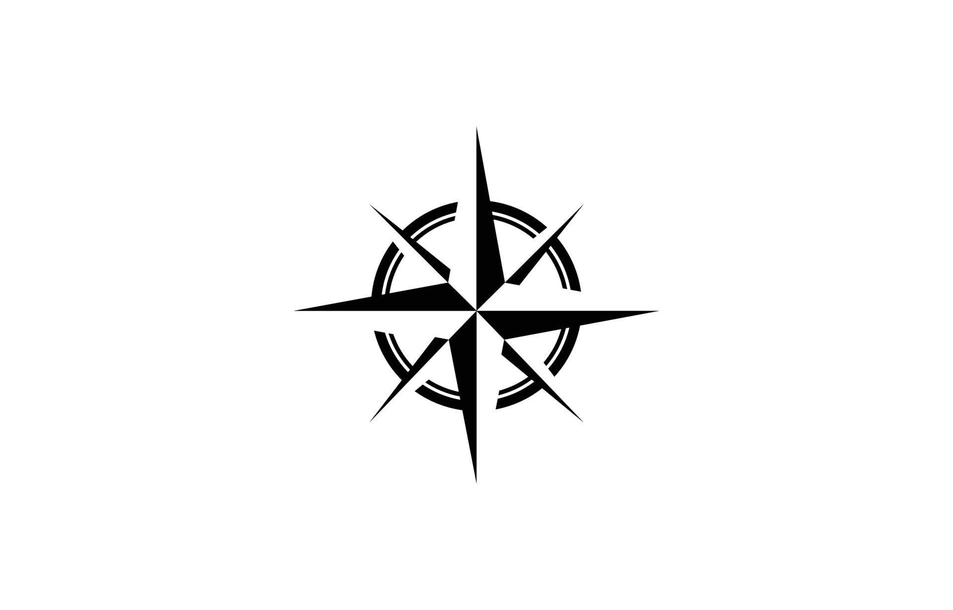 symbol logo design of compass adventure for outdoor, travel, tour