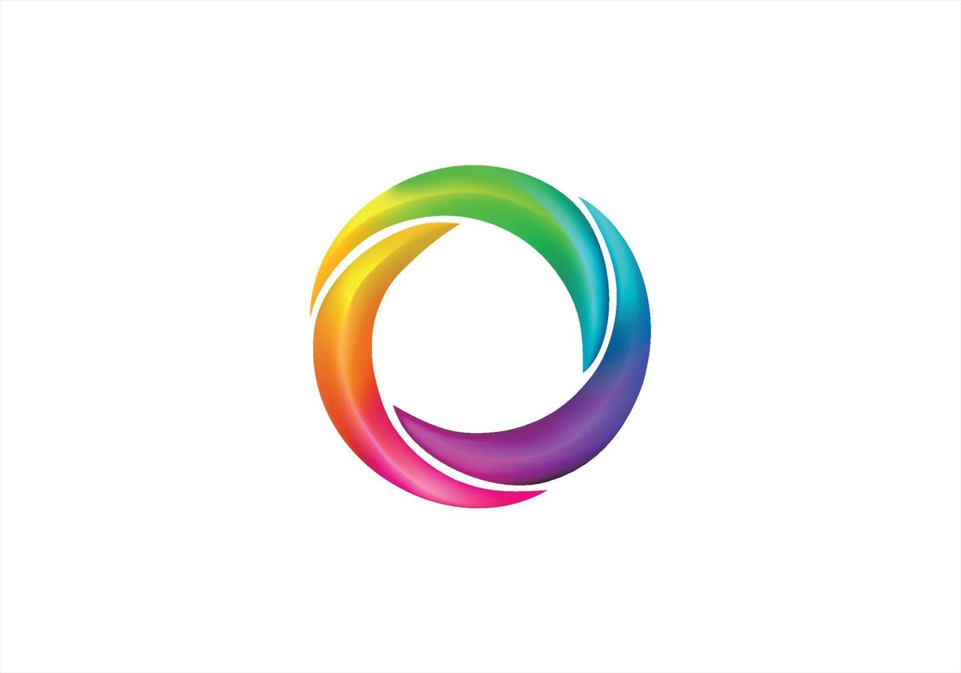 CYRCLE RAINBOW SYMBOL LOGO DESIGN MODERN vector