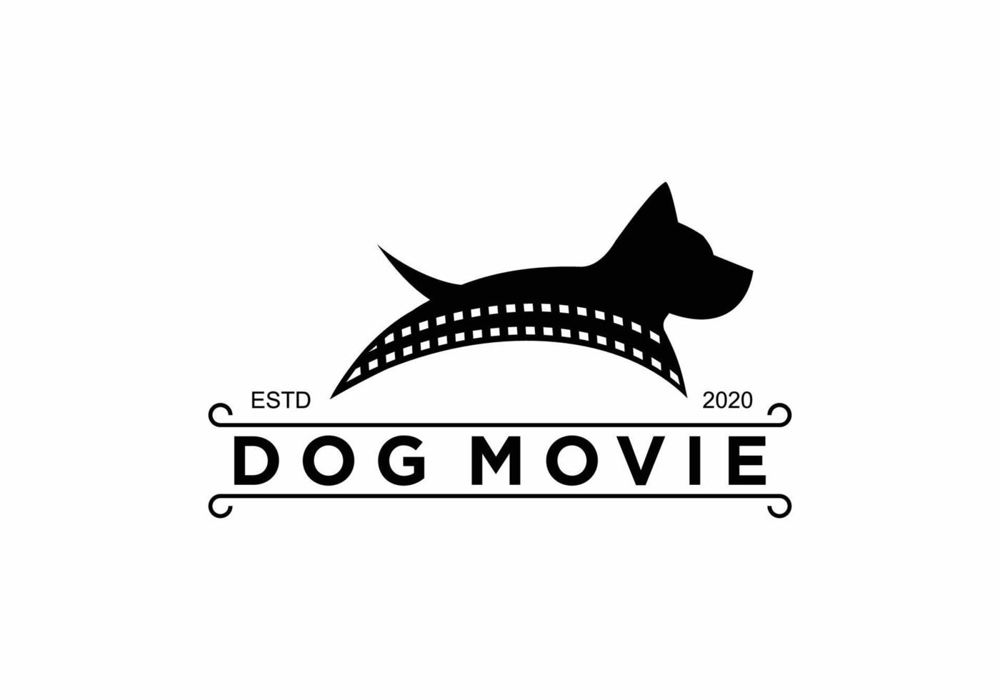 pet cinema documentary logo design vector