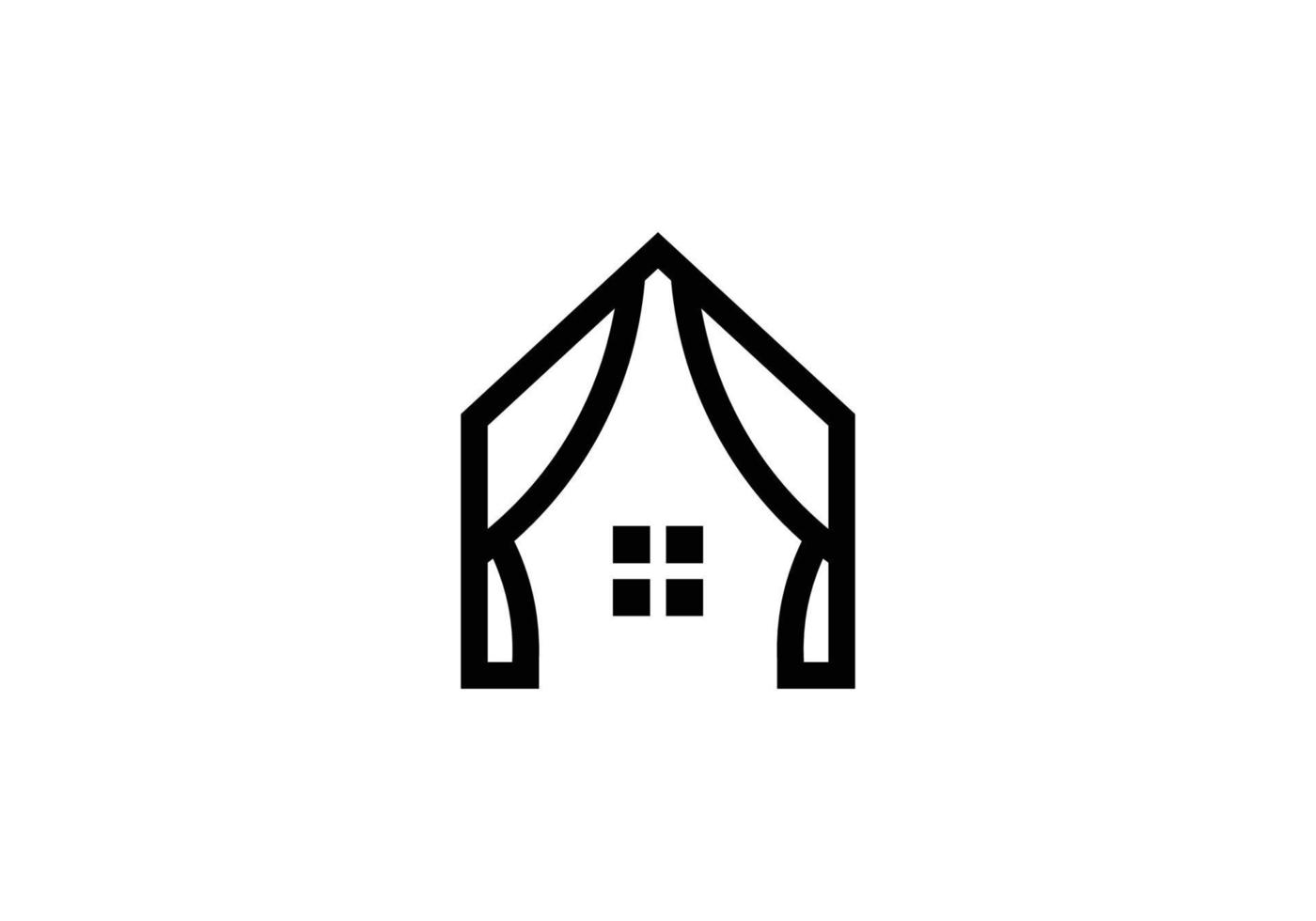 icono de cortina, logotipo para empresa inmobiliaria mabe, inmobiliaria vector