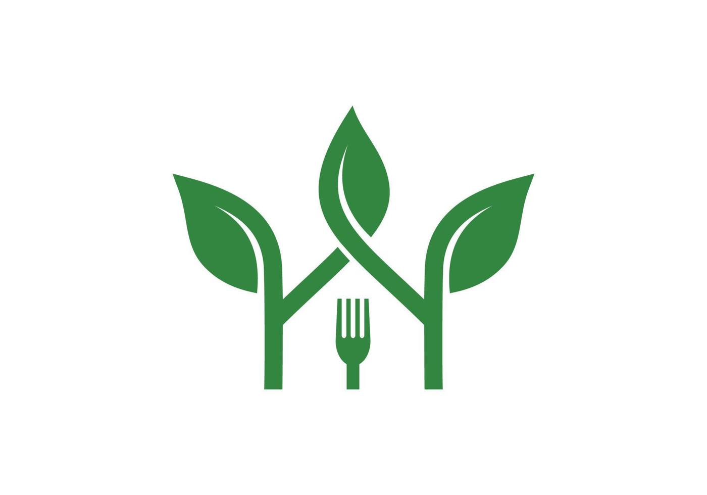 home cooking organic food logo design template vector