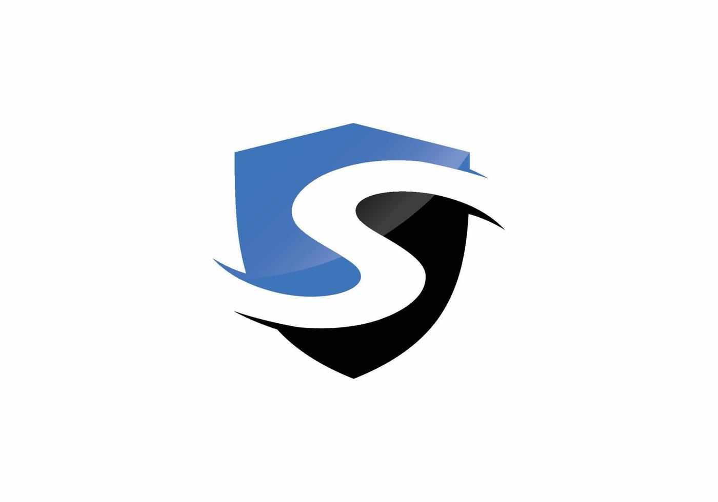 Simple Shield Letter S, icon Logo symbol Template vector