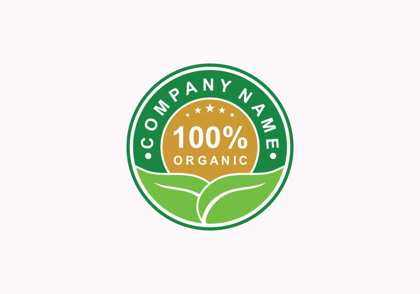 Organic Natural Badge Label Seal Sticker logo vector