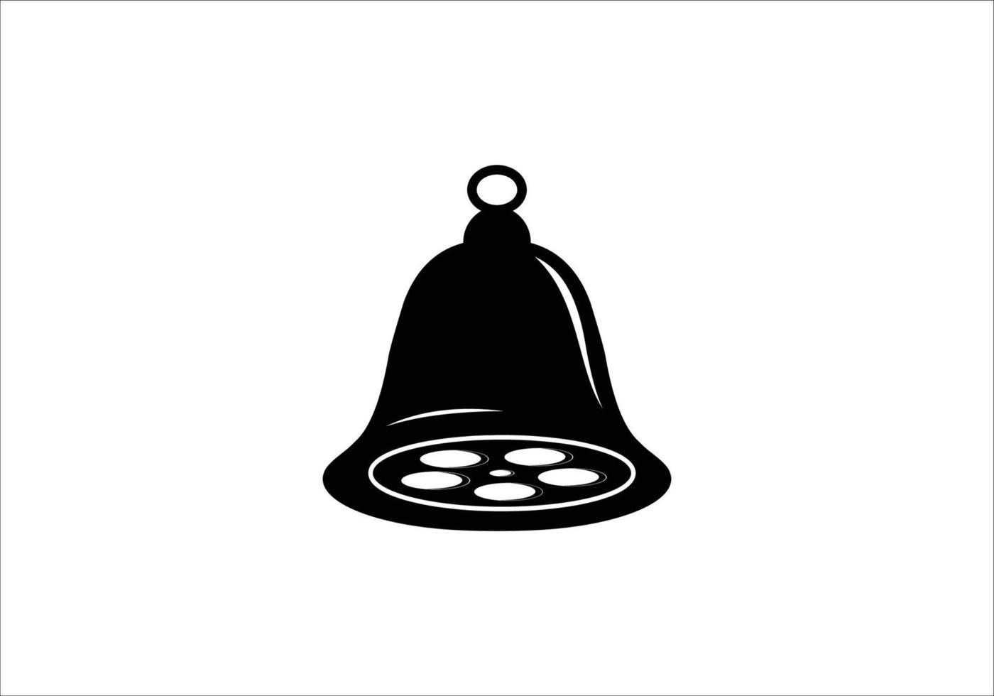 Eye and bell shapes, united in one symbol. vector