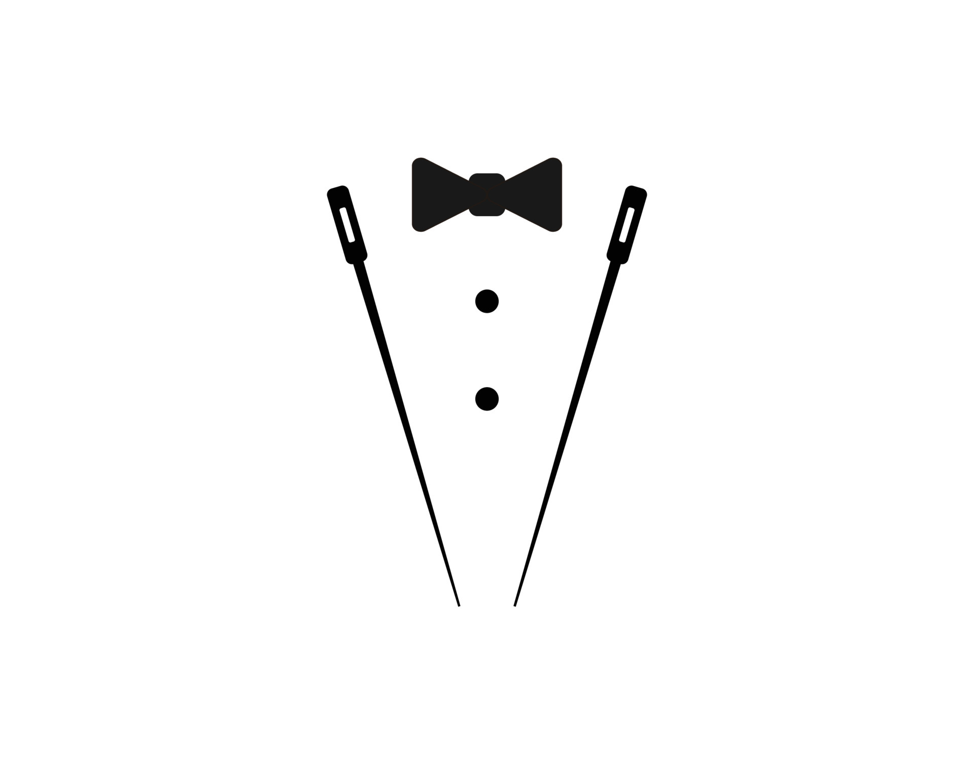 Needle Ribbon Tie tuxedo logo symbol tailor design inspiration 6303596 ...