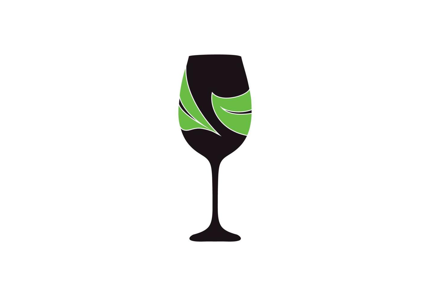 inspiración para el diseño del logotipo del vino de la naturaleza vector