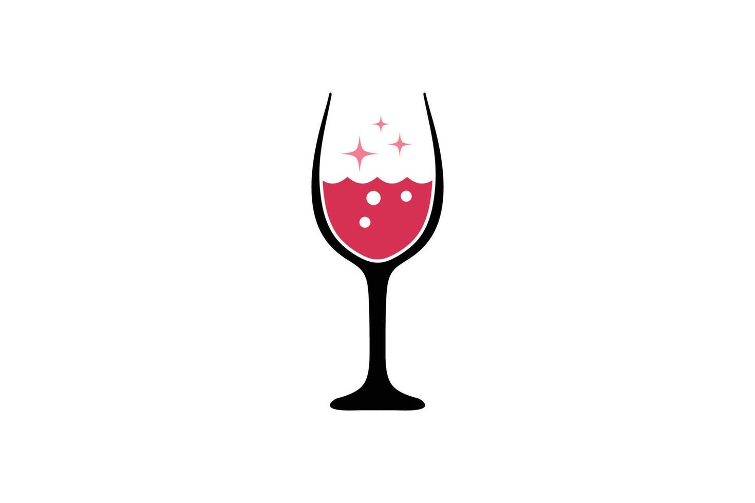 wine night party logo template design. symbol illustration. vector