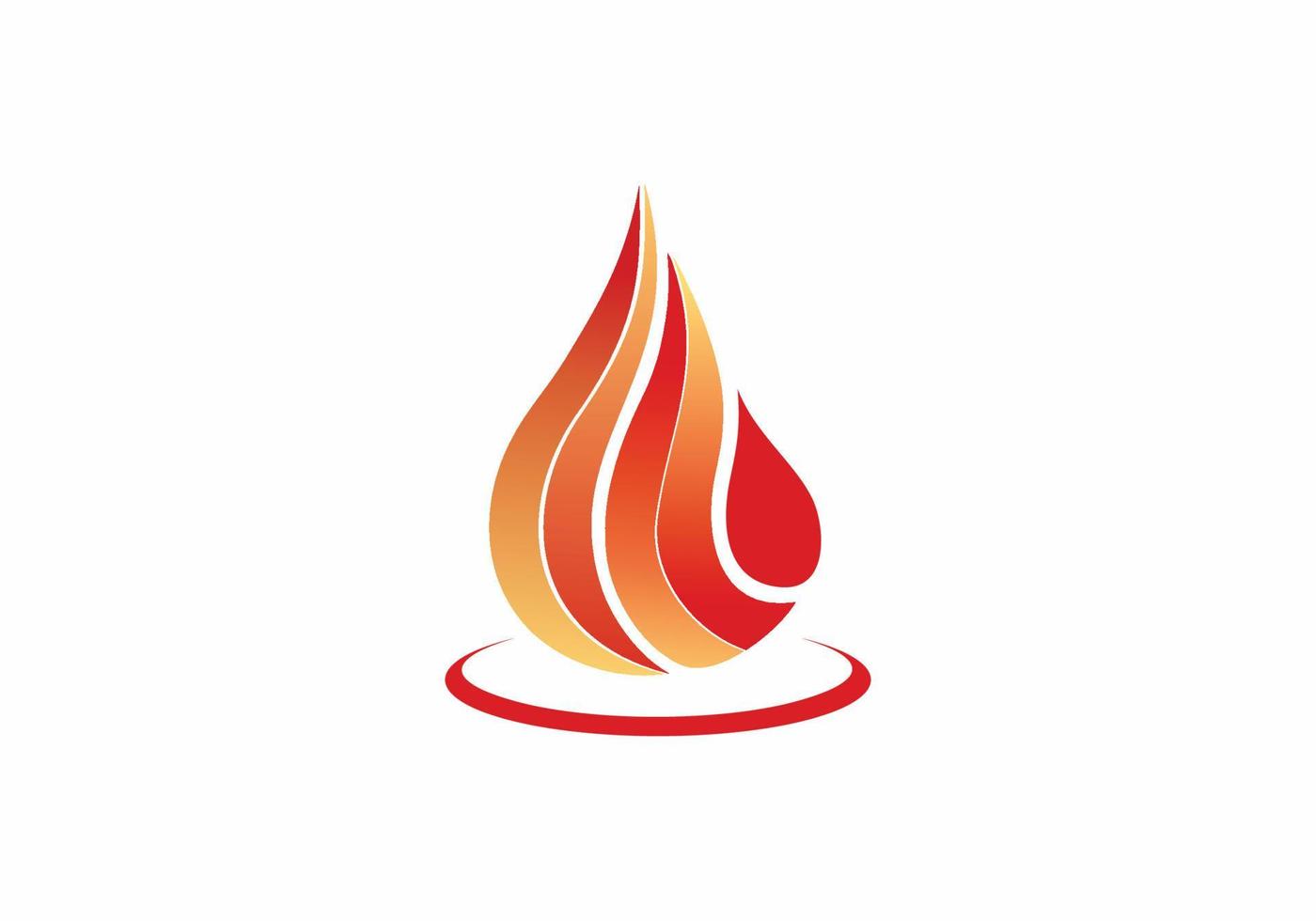 fuego de aceite, ilustración de símbolo de icono de logotipo de gas vector