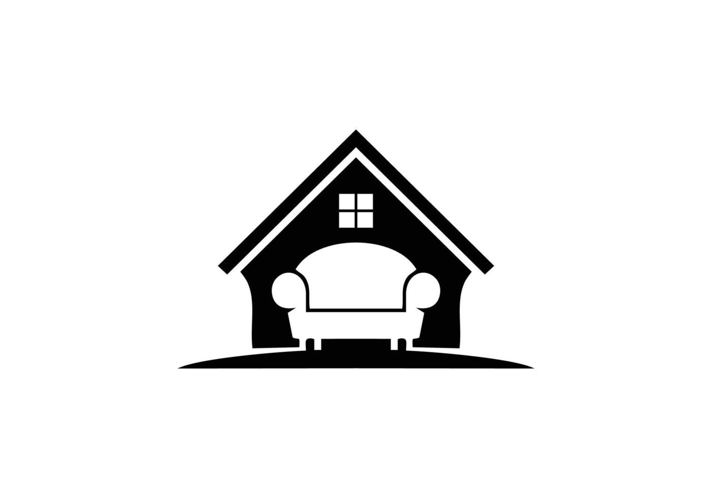 simple icon chair house Logo Template Design inspiration vector