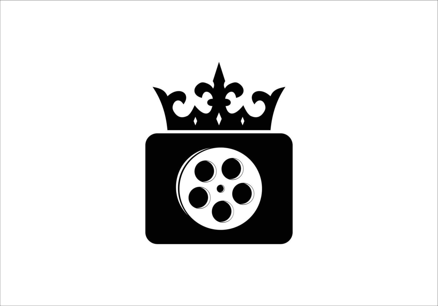 rey película cinematografía producción de películas diseño de logotipo vector