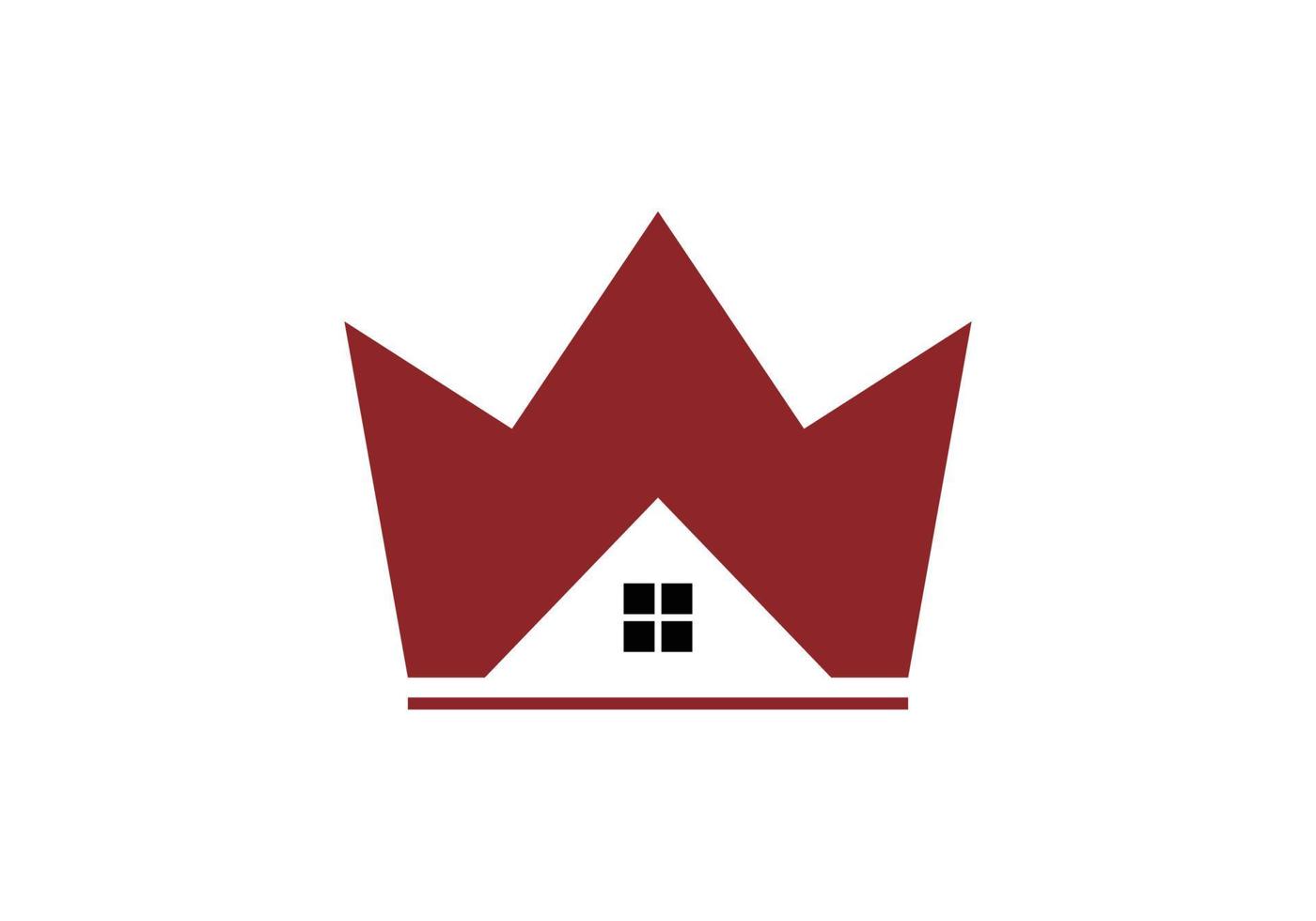 king crown and house real estate logo vector template