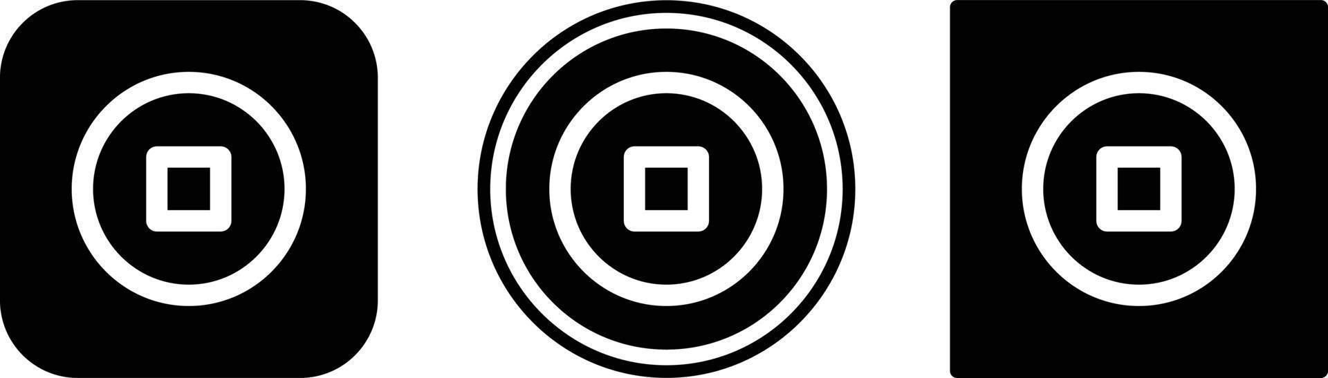 stop circle icon . web icon set . icons collection. Simple vector illustration