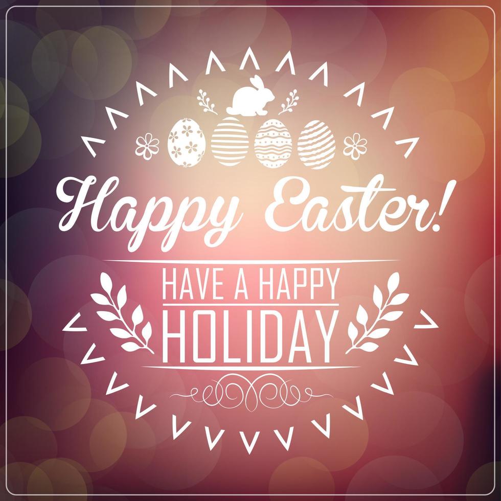 Happy Easter greeting card vector