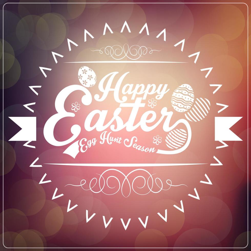 Happy Easter greeting card vector