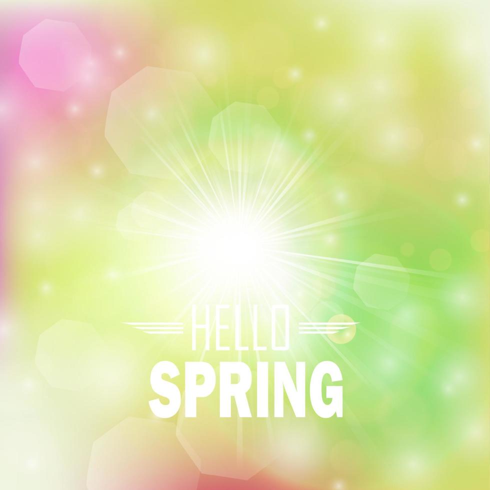 Spring Bright bokeh background vector