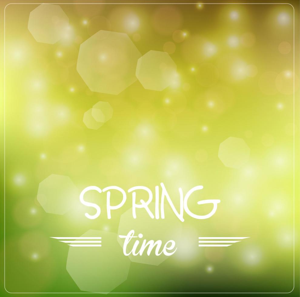 Spring Bright bokeh background vector